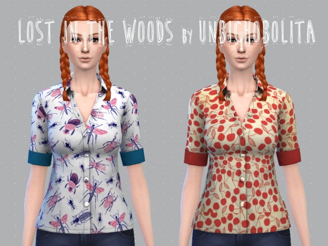Sims 4 Lost in the woods shirts AF at Un bichobolita