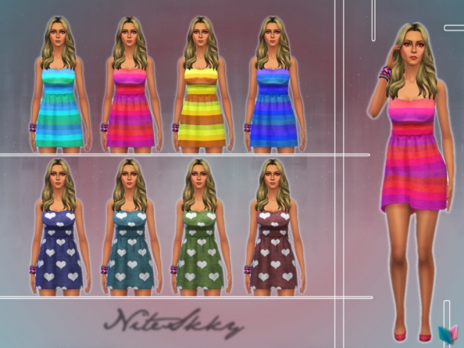 Sims 4 Sundress and Backless Knit Sweater at NiteSkky Sims