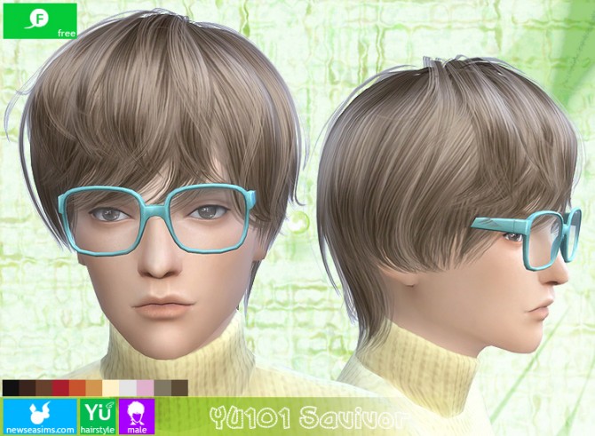 Sims 4 YU101 Savivor hair (Free) at Newsea Sims 4