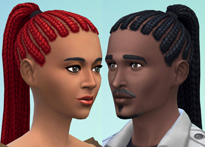 Sims 4 Ponytail Dreads by Esmeralda at Mod The Sims