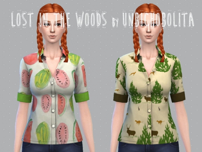 Sims 4 Lost in the woods shirts AF at Un bichobolita