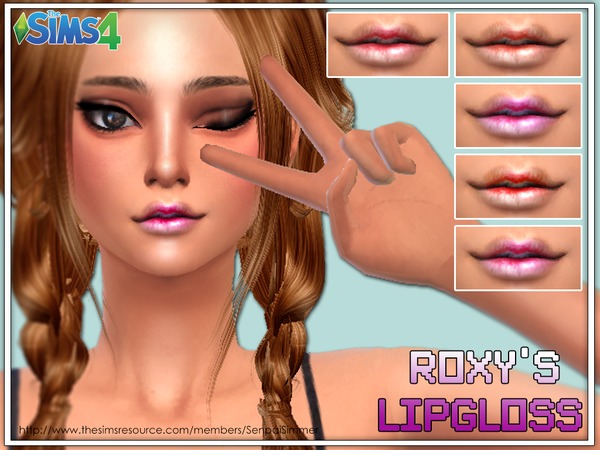 Sims 4 Roxys Lipgloss by SenpaiSimmer at TSR