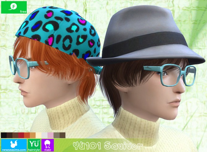 Sims 4 YU101 Savivor hair (Free) at Newsea Sims 4