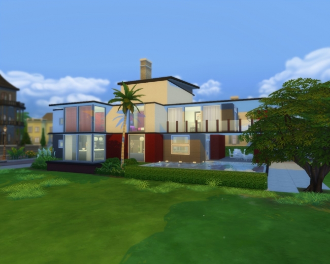 Sims 4 Modern house by Hannes16 at Mod The Sims