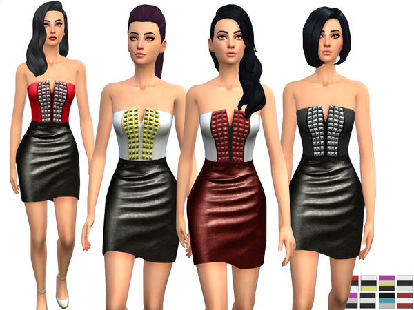 Sims 4 Roxanne dress by Weeky at TSR