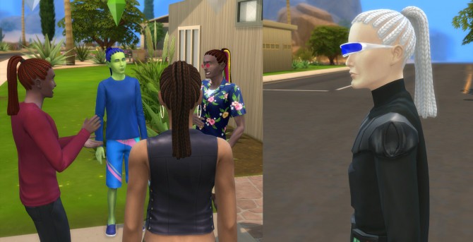 Sims 4 Ponytail Dreads by Esmeralda at Mod The Sims