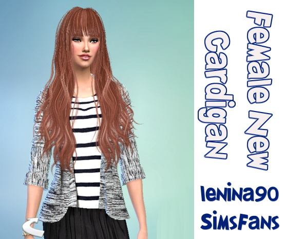 Sims 4 New Cardigan by lenina 90 at Sims Fans