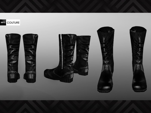 Sims 4 MFS Ruched Boots by MissFortune at TSR
