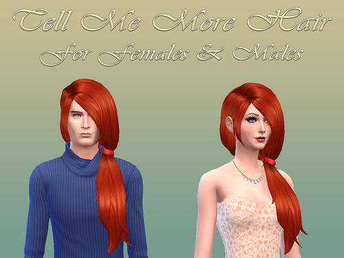 Sims 4 Newseas Tell Me More Hair edit at NotEgain