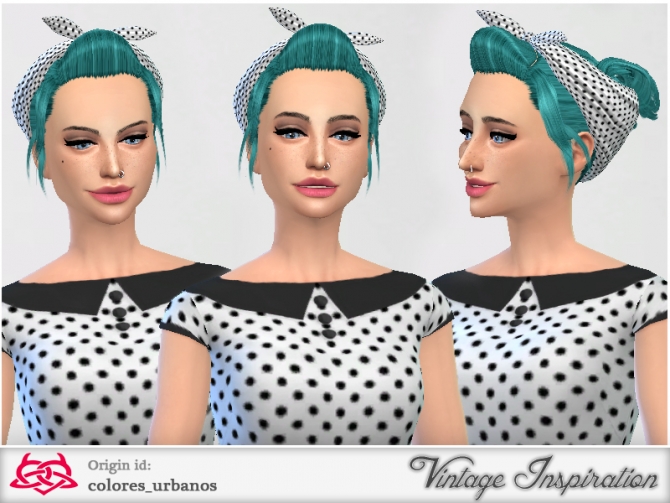 My Everyday Pinup Hairstyle 02 By Colores Urbanos At Tsr Sims 4 Updates