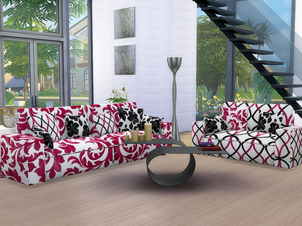 Sims 4 Sofa and loveseat Slide Recolors by Pilar at TSR