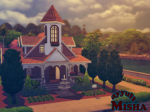 Sims 4 Misha furnished house by ayyuff at TSR