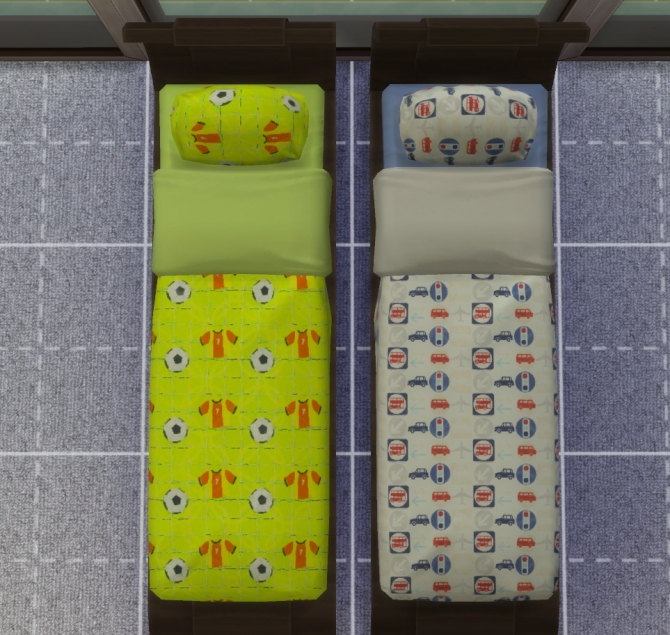 Sims 4 Eminence Beds for Boys in dark wood by clairkp at Mod The Sims