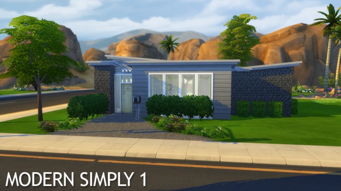 Sims 4 Modern Simply house #1 by Blue BoY at Mod The Sims