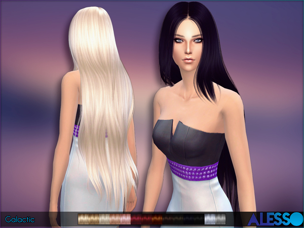 Sims 4 Galactic hair by Alesso at TSR