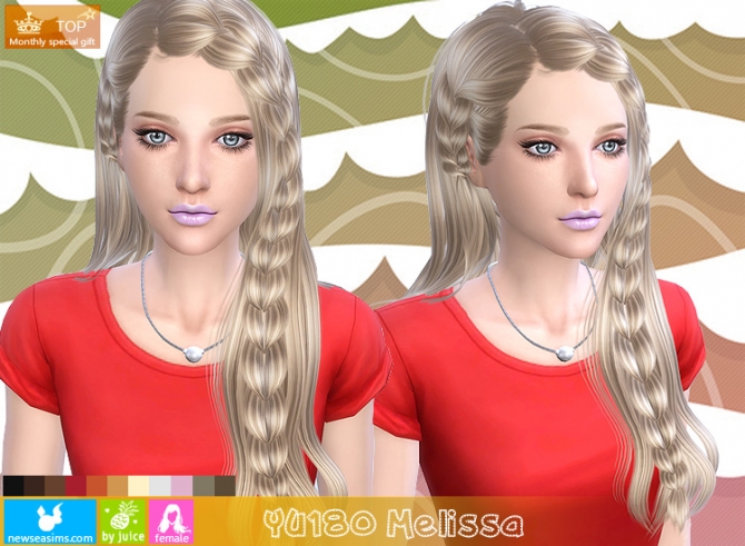 Sims 4 YU180 Melissa hair (Pay) at Newsea Sims 4