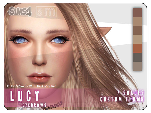 Sims 4 Lucy Eyebrows by Screaming Mustard at TSR