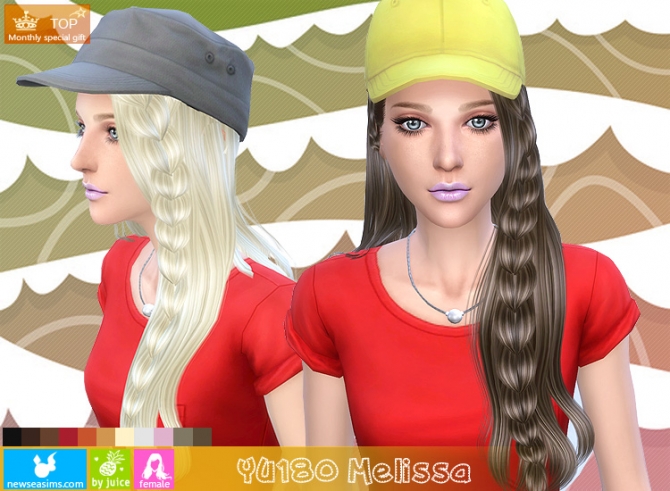 Sims 4 YU180 Melissa hair (Pay) at Newsea Sims 4