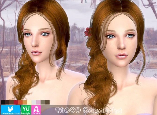 Sims 4 YU099 Samantha hair (Pay) at Newsea Sims 4