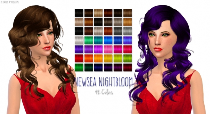 Sims 4 Newsea Nightbloom retextures at Nessa Sims