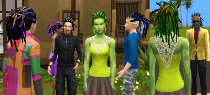 Sims 4 Electric Dreads Conversion by Esmeralda at Mod The Sims