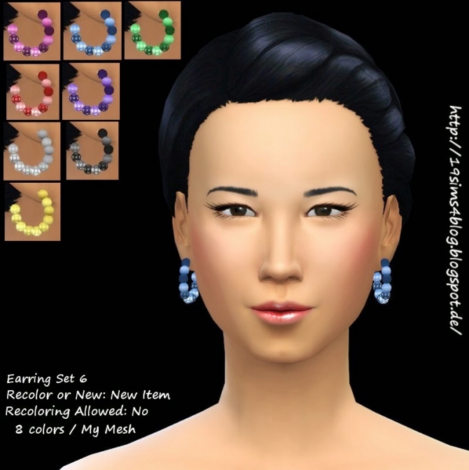 Sims 4 Earrings Set 6 at 19 Sims 4 Blog