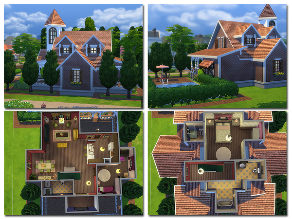 Sims 4 Misha furnished house by ayyuff at TSR