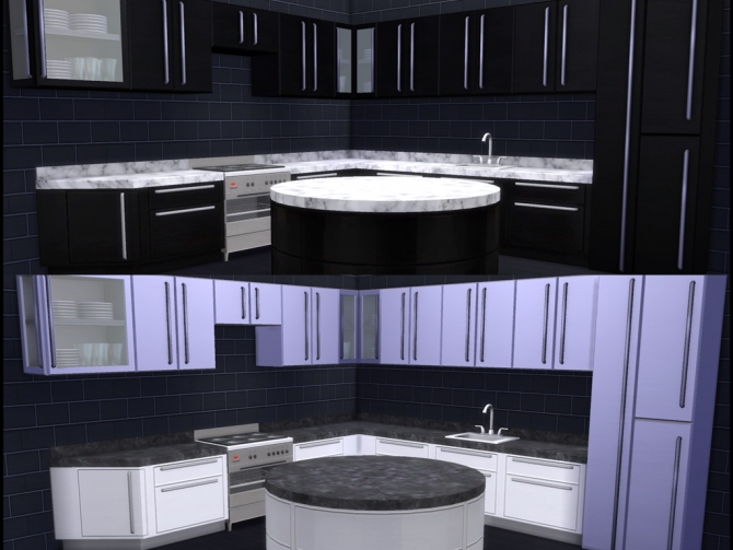Sims 4 Marble Kitchen Set at Tacha 75