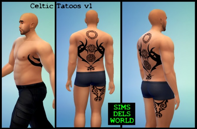 Sims 4 Tattoos for males at SimsDelsWorld