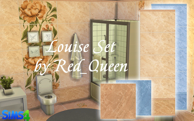 Sims 4 Louise tiles set by Red Queen at ihelensims