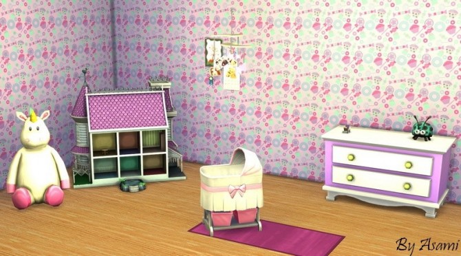 Sims 4 Gourmandise wallpapers by Asami at Sims Artists