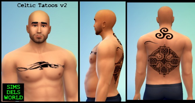 Sims 4 Tattoos for males at SimsDelsWorld