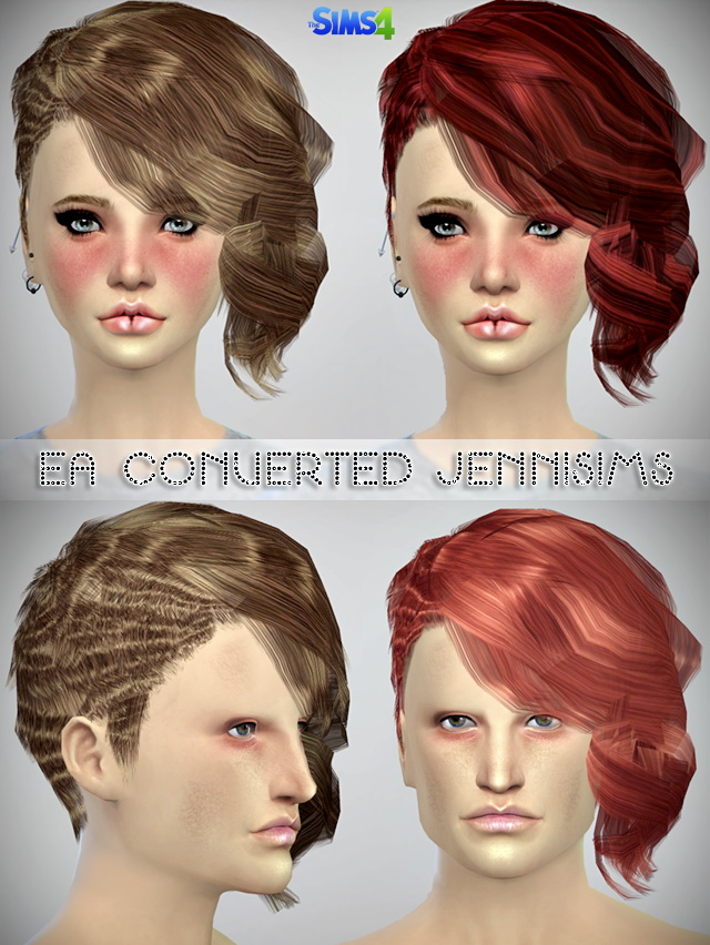 Sims 4 Ea Hair converted at Jenni Sims