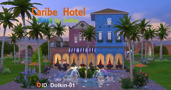Sims 4 Caribe Hotel by Dolkin at ihelensims