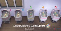 Quadruplets / Quintuplets by pekesims at Mod The Sims