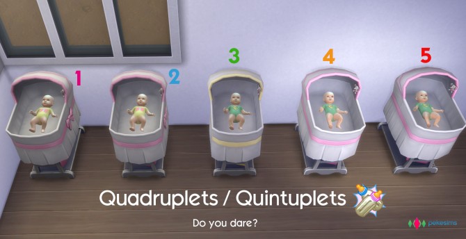 Sims 4 Quadruplets / Quintuplets by pekesims at Mod The Sims