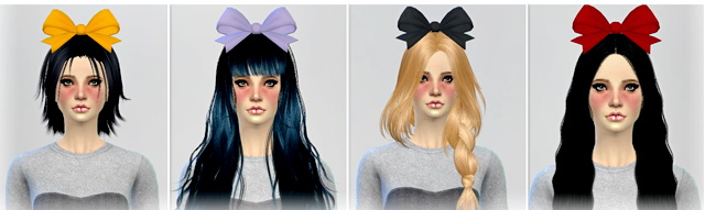 Sims 4 Big bow hair accessory at Jenni Sims