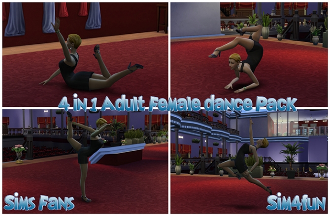 Sims 4 4 in 1 pack ingame poses by Sim4fun at Sims Fans
