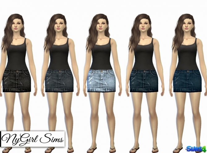 Sims 4 TS3 Denim Skirt Conversion at NyGirl Sims