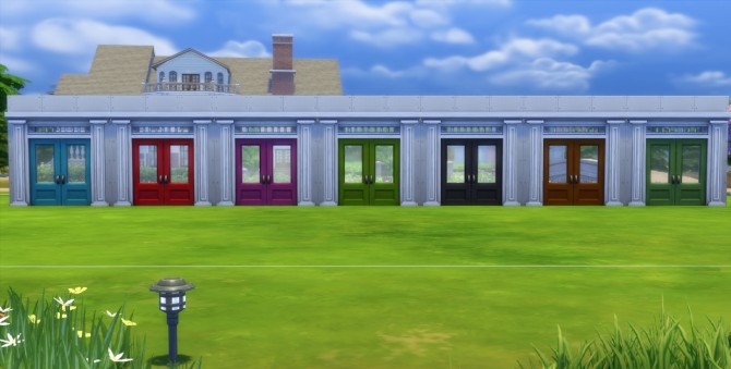 Sims 4 3 Tile Front Door recolors by Stephen7859 at Mod The Sims