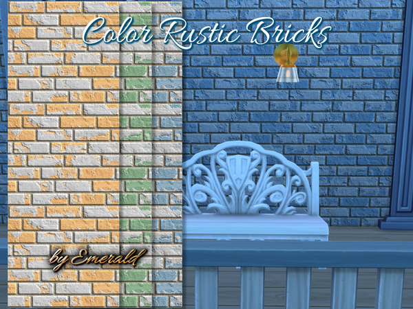 Sims 4 Color rustic brick by Emerald at TSR