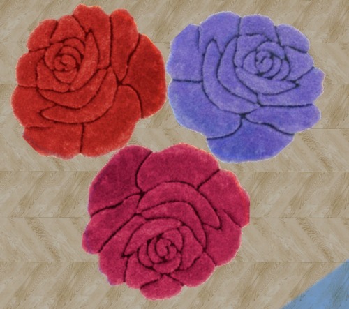 Sims 4 12 new small Flower Rugs at Amberlyn Designs