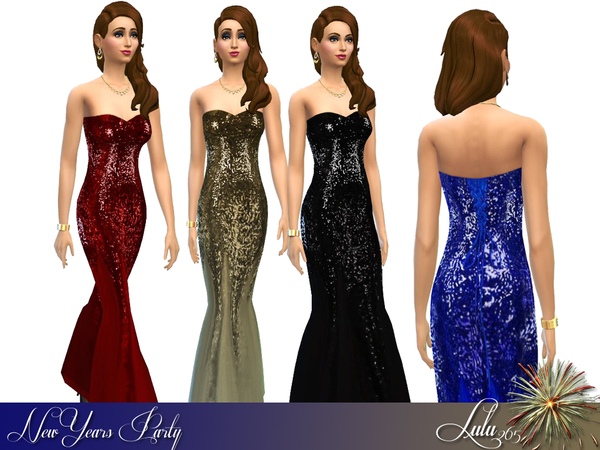 Sims 4 New Years Party dress by Lulu265 at TSR