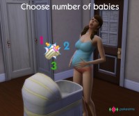 Choose number of babies by pekesims at Mod The Sims