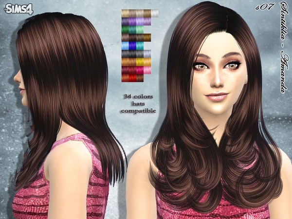 Sims 4 Hair s07 Amanda by Sintiklia at TSR
