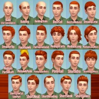 Ginger all male hairs by Caitie at Mod The Sims