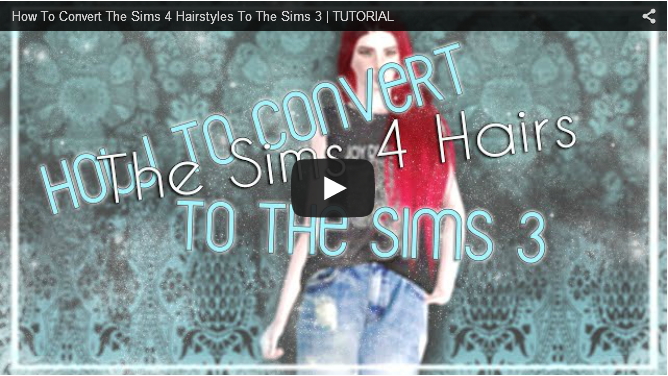 Sims 4 HOW TO CONVERT SIMS 4 HAIRS TO SIMS 3 TUTORIAL at Artemis Sims