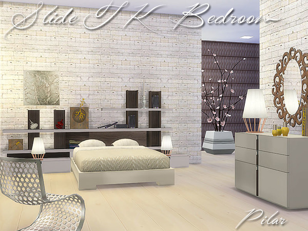 Sims 4 SlideTK Bedroom by Pilar at TSR