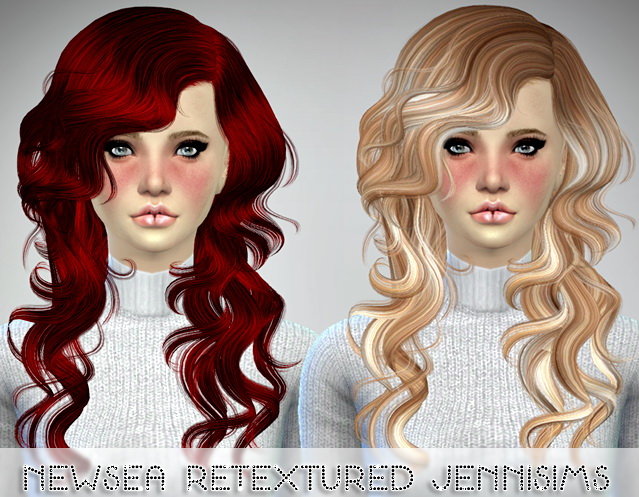 Sims 4 Newseas Night Bloom & Joice hair retextured at Jenni Sims
