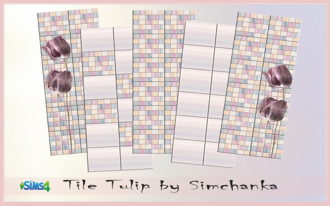 Sims 4 Tulips tiles by Simchanka at ihelensims